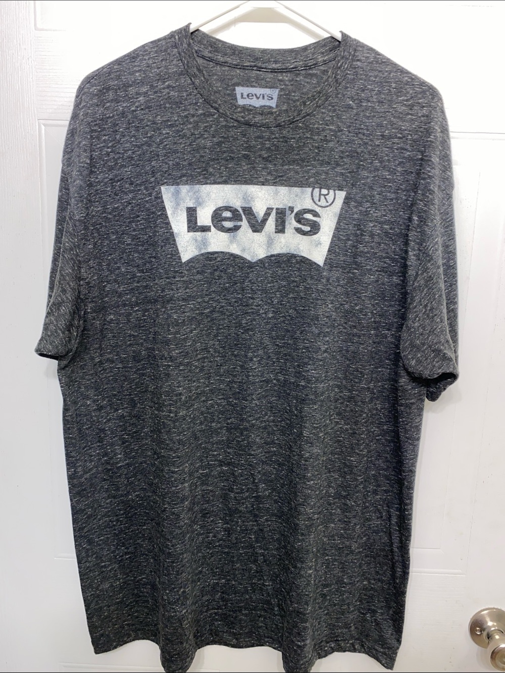 Levi's Men's Heather Charcoal Logo Tee - Dark Gray 2X
